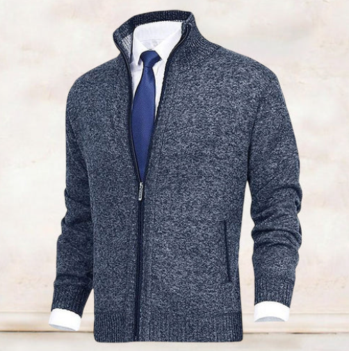 WW | Eleganter Und Bequemer Strickjacke Mit Kragen Für Herren