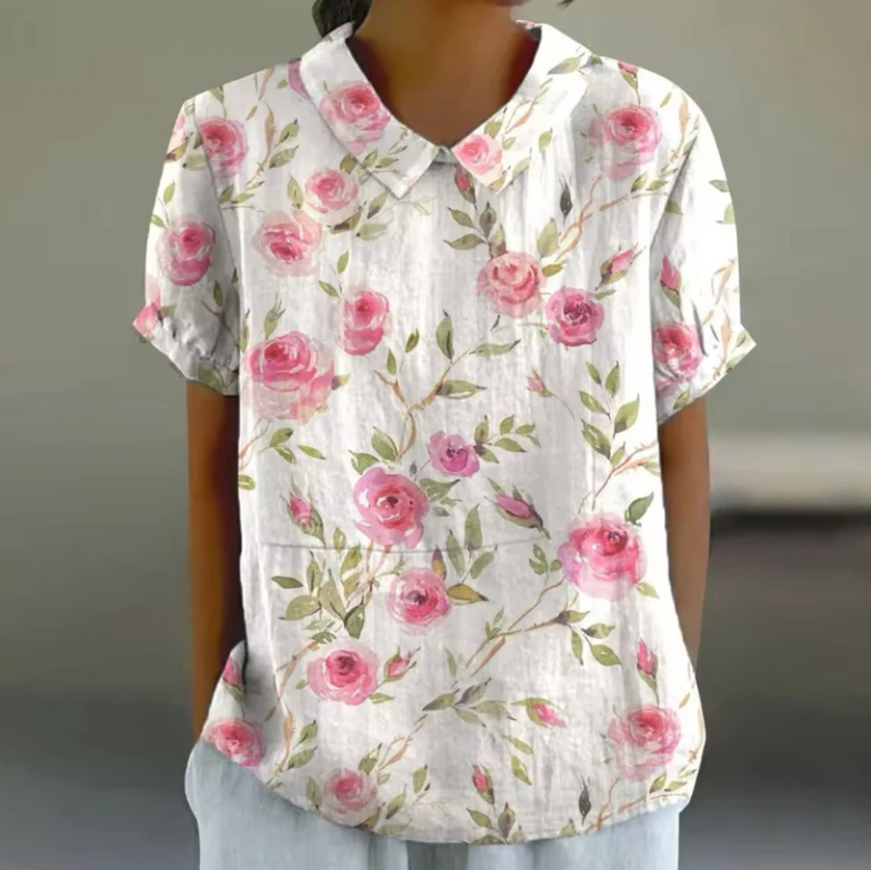 WW | Elegante Bluse Mit Blumenmuster Für Frauen