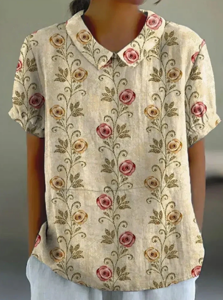 WW | Elegante Bluse Mit Blumenmuster Für Frauen