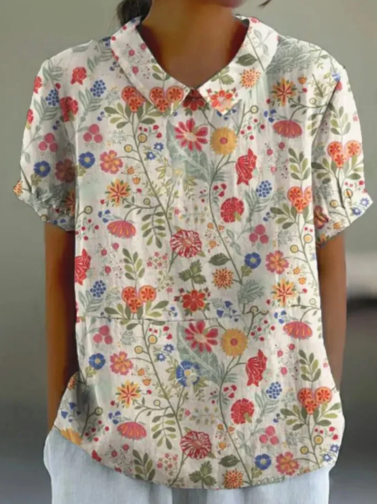 WW | Elegante Bluse Mit Blumenmuster Für Frauen