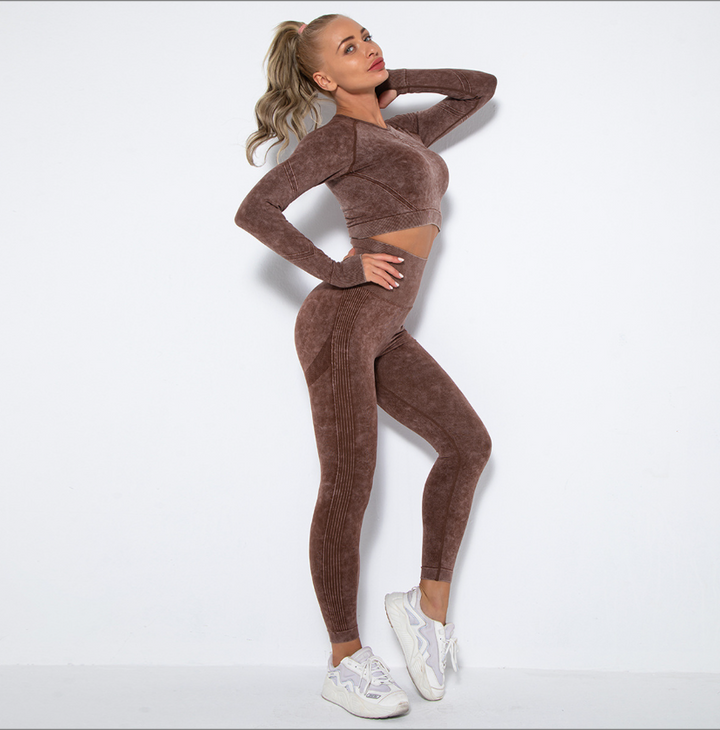 W&W Mode | Sportliches Set Mit Crop Top Und High Waist Leggings