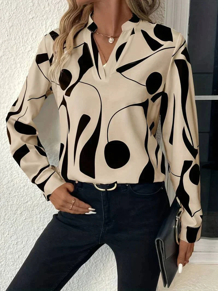 WW | Bluse Damen Stilvoll Und Bedruckt