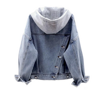 WW - Lässige Damen Jeansjacke Mit Kapuze