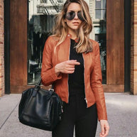 WW Winter Lederjacke Im Modernen Stil Für Damen | Perfekt Für Den Winter
