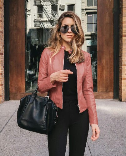 W&W Mode Winter Lederjacke Im Modernen Stil Für Damen | Perfekt Für Den Winter