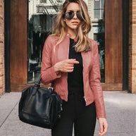 WW Winter Lederjacke Im Modernen Stil Für Damen | Perfekt Für Den Winter