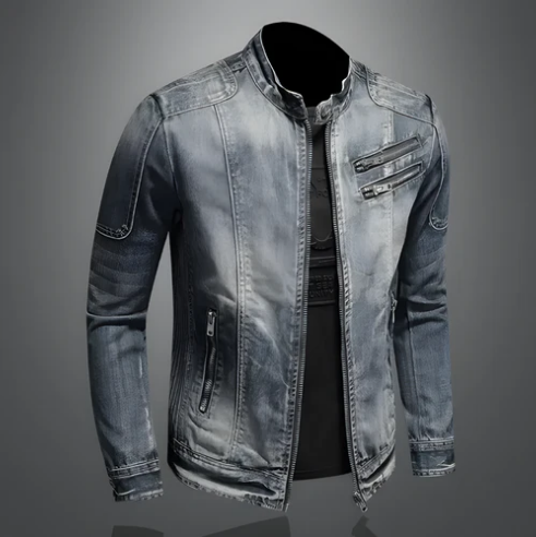 W&W Mode | Herren Zip Denim Jacke