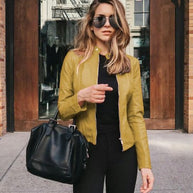 WW Winter Lederjacke Im Modernen Stil Für Damen | Perfekt Für Den Winter