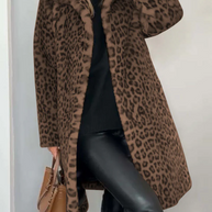 WW | Klassieke Dames Winterjas Met Luipaardprint