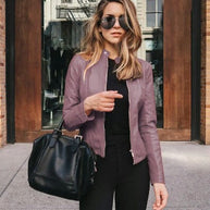 WW Winter Lederjacke Im Modernen Stil Für Damen | Perfekt Für Den Winter