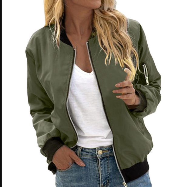 WW | Stilvolle Klassische Bomberjacke Mit Taschen