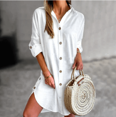WW | Hemdblusenkleid Beach Pearl Leinen