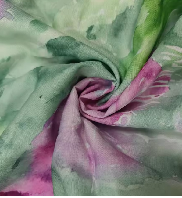 WW | Farbenfrohes, Sexy Maxikleid mit Halo-Färbedruck und Abnehmbarem Schal
