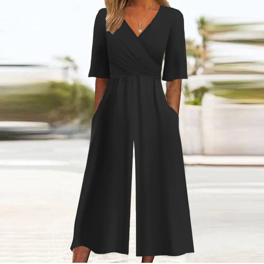 WW | Cross Neck Jumpsuit Für Frauen