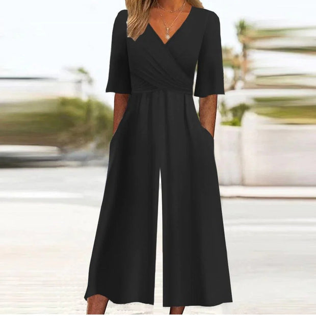 WW | Cross Neck Jumpsuit Für Frauen