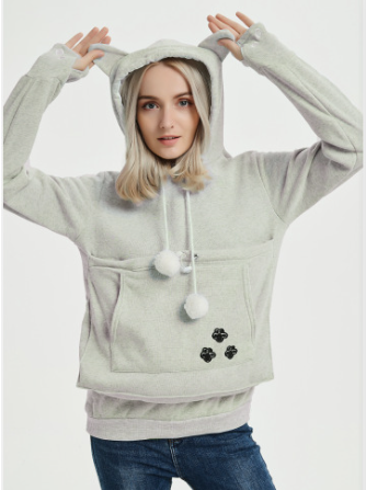 Einfarbiger Kapuzenpulli für Haustiere