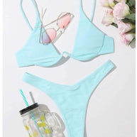 WW – Bügel-Bikini-Set: Push-up-BH und Tanga-Bademode für Damen