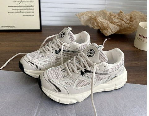 W&W Mode | Mehrfarbige Mesh Sneaker Mit Dicker Sohle Für Damen