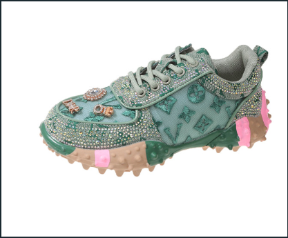 Damen Partyschuhe mit funkelnden Diamantdetails und gepolsterter Innensohle