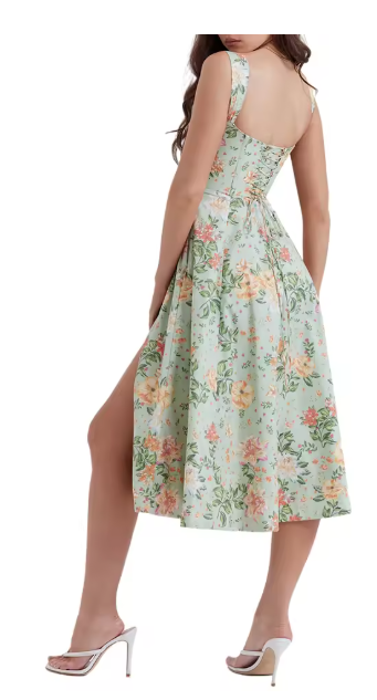 W&W Mode | Ärmelloses Korsatz Kleid Sommerkleid