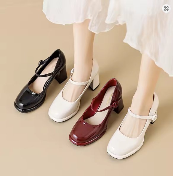 W&W Mode | Stilvolle Wasserdichte Mary Jane Pumps