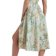 WW | Gedrucktes Blumenkleid Korsettmodell