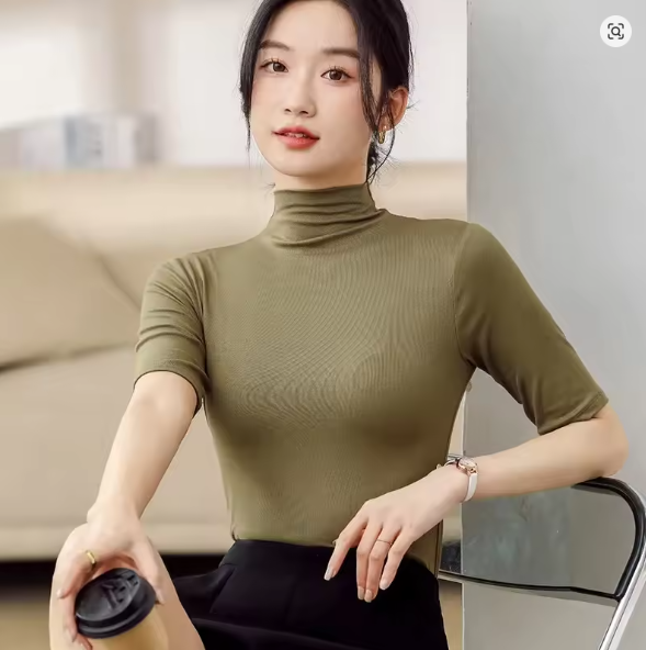 WW | Ultra-Dünner Nahtloser Rollkragenpullover