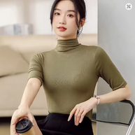 WW | Ultra-Dünner Nahtloser Rollkragenpullover