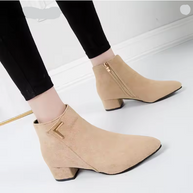 WW | Stiefeletten Mit Spitzem Schuh Und Seitenreißverschluss Damen Stiefeletten