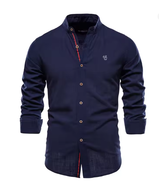 W&W Mode | Herren Elegantes Leinenhemd