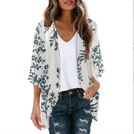 WW | Bluse Fake Zweiteiler Blumenmuster