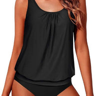 WW | Athletische Zweiteilige Tankini Badeanzüge Für Frauen Bauchkontrolle Schwimmanzüge