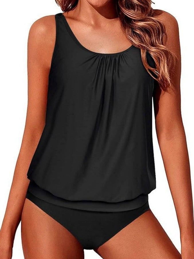 WW | Athletische Zweiteilige Tankini Badeanzüge Für Frauen Bauchkontrolle Schwimmanzüge