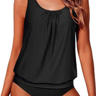 WW | Athletische Zweiteilige Tankini Badeanzüge Für Frauen Bauchkontrolle Schwimmanzüge