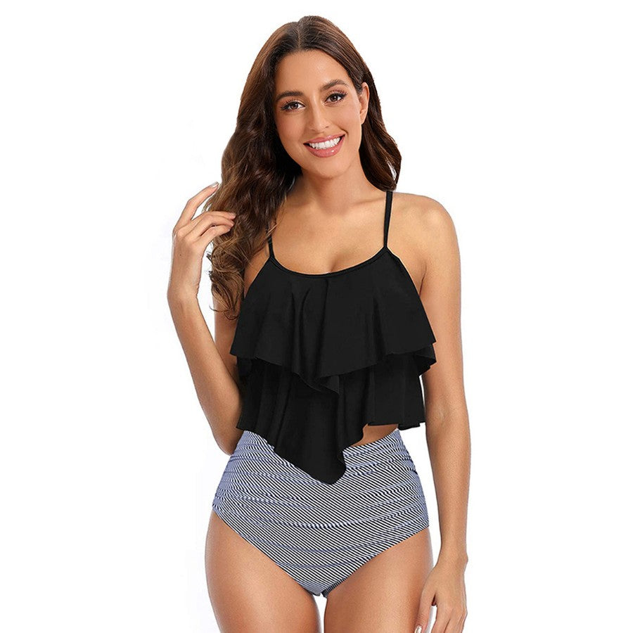 WW Tankini-Set mit bauchwegformendem Blattmuster
