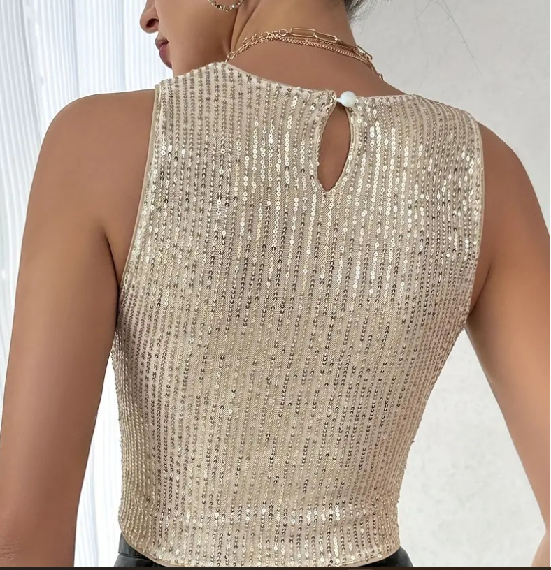 WW | Funkelnde Pailletten Top Für Einen Glamourösen Look