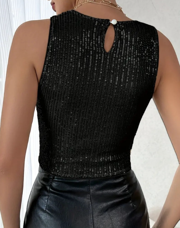 WW | Funkelnde Pailletten Top Für Einen Glamourösen Look