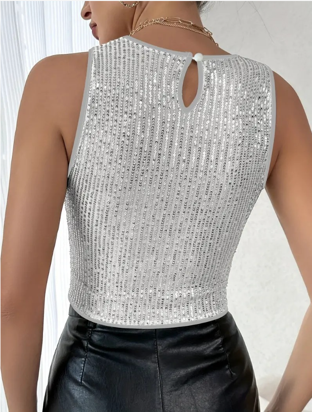 WW | Funkelnde Pailletten Top Für Einen Glamourösen Look