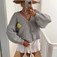 WW | Strickpullover mit Zitronenprint für Damen