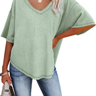 Damen lässiges Sweatshirt mit überschnittenen Ärmeln und lockerer Passform WW
