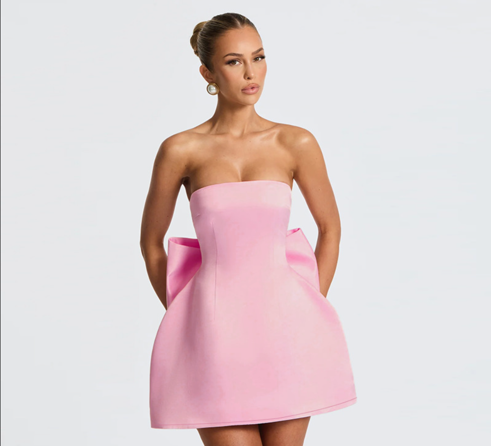 WW | Ärmelloses Minikleid mit Schleifendetail