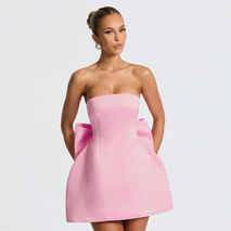 WW | Ärmelloses Minikleid mit Schleifendetail