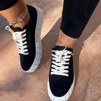 WW | Wildleder Sneakers Mit Klobigem Plateau Für Damen