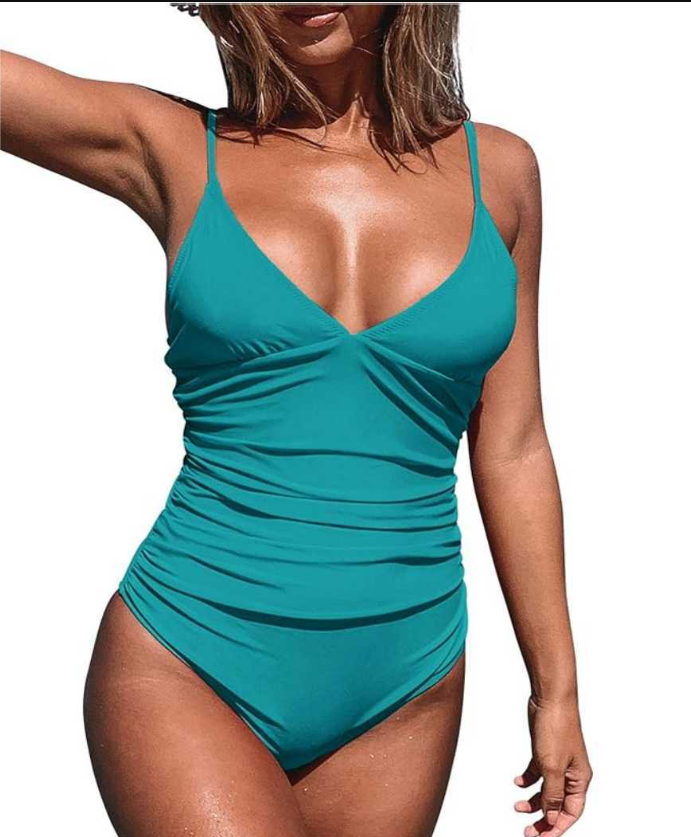 W&W Mode | Damen Bauchkontrolle Einteiler Badeanzug Strapless Bandeau Badeanzug