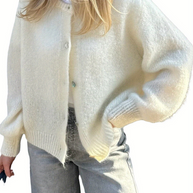 WW | Strick Frauen Strickjacke Mit Knöpfen