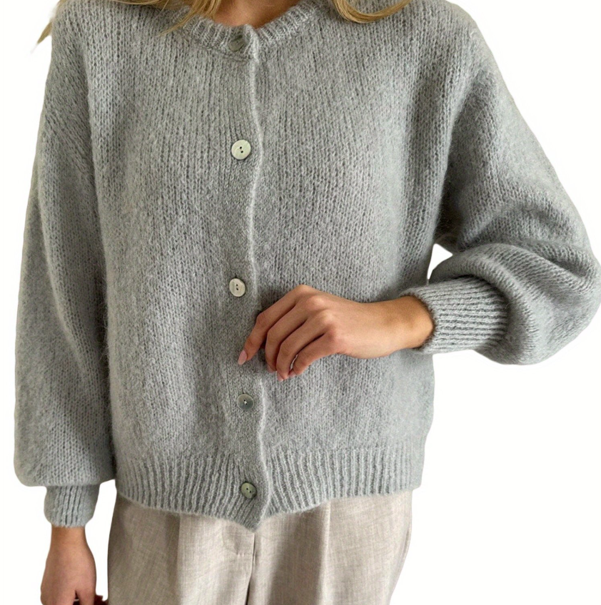 W&W Mode | Strick Frauen Strickjacke Mit Knöpfen