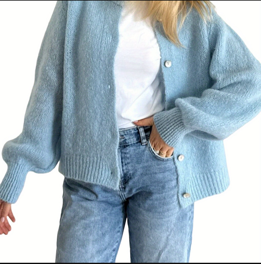 W&W Mode | Strick Frauen Strickjacke Mit Knöpfen