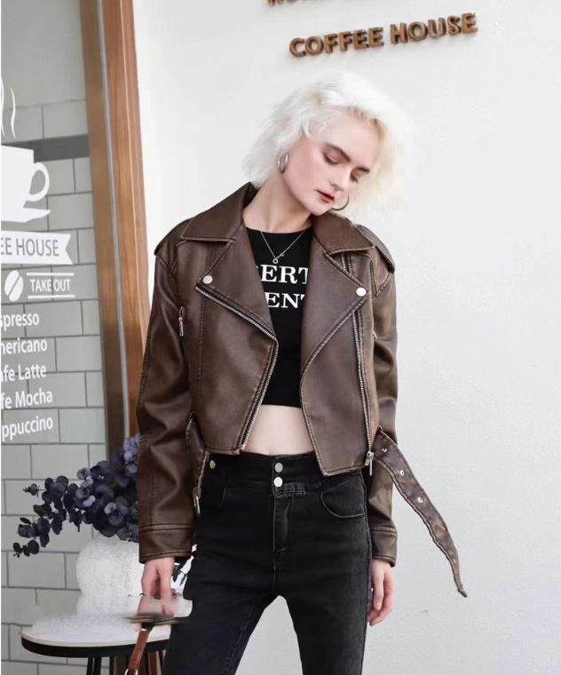 WW | Kurze Lederjacke Damen
