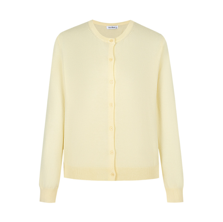 Damen Strickjacke mit knöpfbarem Design und elegantem Rundhalsausschnitt W&W Mode