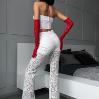 WW | Spitzenhose Elegante Weiße & Schwarze Spitzenhose